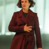 Indira Varma The Night Manager Maroon Coat