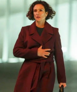 Indira Varma The Night Manager Maroon Coat