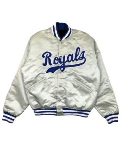 Kansas City Royals Silver Satin Jacket