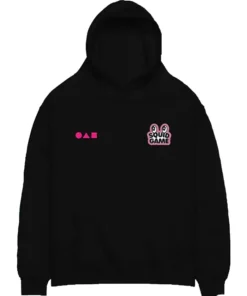 VANDY THE PINK Soldiers Squid Game Pullover Black Printed Hoodie