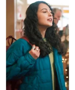 Violet Wilner Mistletoe Murders S02 Blue Quilted Jacket