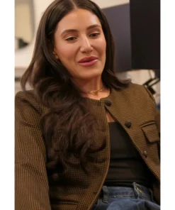 Chloe Tucker Owning Manhattan S2 Brown Checkered Jacket