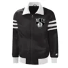 The Captain II Brooklyn Nets Black Satin Varsity Jacket