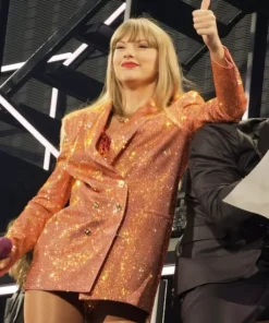 Taylor Swift The End of an Era Orange Sequin Blazer