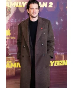 The Family Plan 2 Premiere 2025 Kit Harington Brown Coat