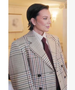 The Kardashians Season 07 Kris Jenner Double-Breasted Checked Blazer