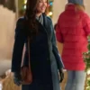The Snow Must Go On Movie 2025 Heather Hemmens Blue Wool Trench Coat