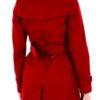 Savannah Guthrie The Today Show Double Breasted Red Trench Coat