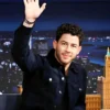 Nick Jonas The Tonight Show S13 Black Suede Jacket