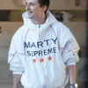 Timothee Chalamet Marty Supreme White Jacket