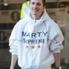 Timothee Chalamet London White Marty Supreme Jacket