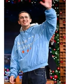 The Tonight Show Starring Jimmy Fallon 2025 Blue Marty Supreme Hoodie Jacket