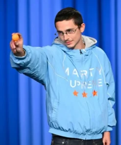 The Tonight Show Starring Jimmy Fallon Timothée Chalamet Blue Marty Supreme Hoodie Jacket