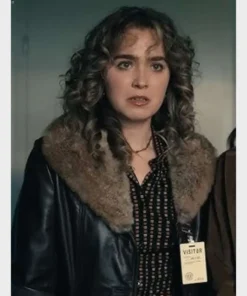 Twila Ponies Haley Lu Richardson Black Shearling Leather Jacket