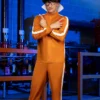 Men And Women Vector Orange Tracksuit