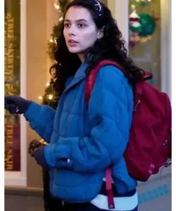 TV-Series Mistletoe Murders S02 Violet Wilner Blue Quilted Jacket