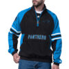 Carolina Panthers Prospect Blue & Black Half-Zip Pullover Jacket