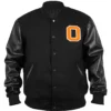 1950s Oregon State Vintage Black Letterman Jacket for Men and Women