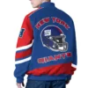 New York Giants Prime Time Racing Full-Zip Royal Cotton Jacket