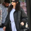 Shay Mitchell Style Shearling Bomber Jacket