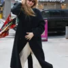 Jennifer Lawrence Street Style Long Black Coat