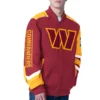 Washington Commanders Prime Time Racing Full-Zip Burgundy Cotton Jacket