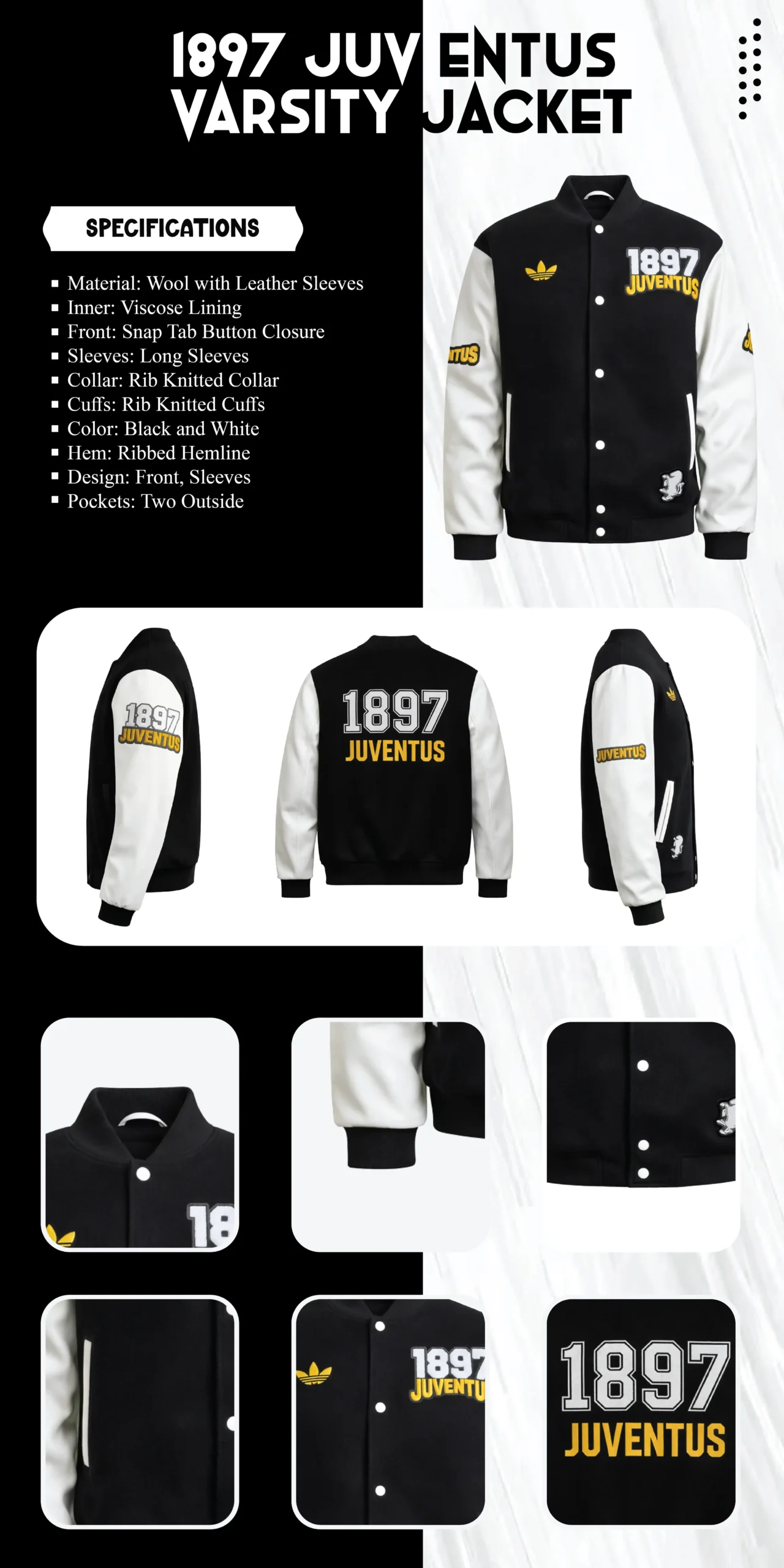 1897 JUVENTUS Letterman Jacket