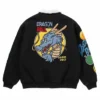 DRAGON BALL x BREEZE Black Denim Boa Jacket