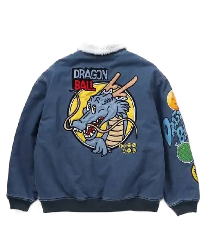 BREEZE x Dragon Ball 2026 Denim Boa Jacket for Men and Women