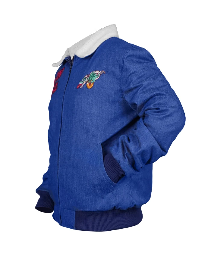 BREEZE x Dragon Ball Denim Boa Jacket for Men Women