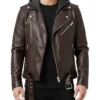 Vanguard Dark Brown Biker Jacket