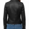 Women's Black Oakline Zipper Leather Biker Jacket