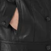 Orvyn Black Trucker Leather Jacket