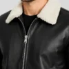 Ravion Shearling Leather Jacket For Mens