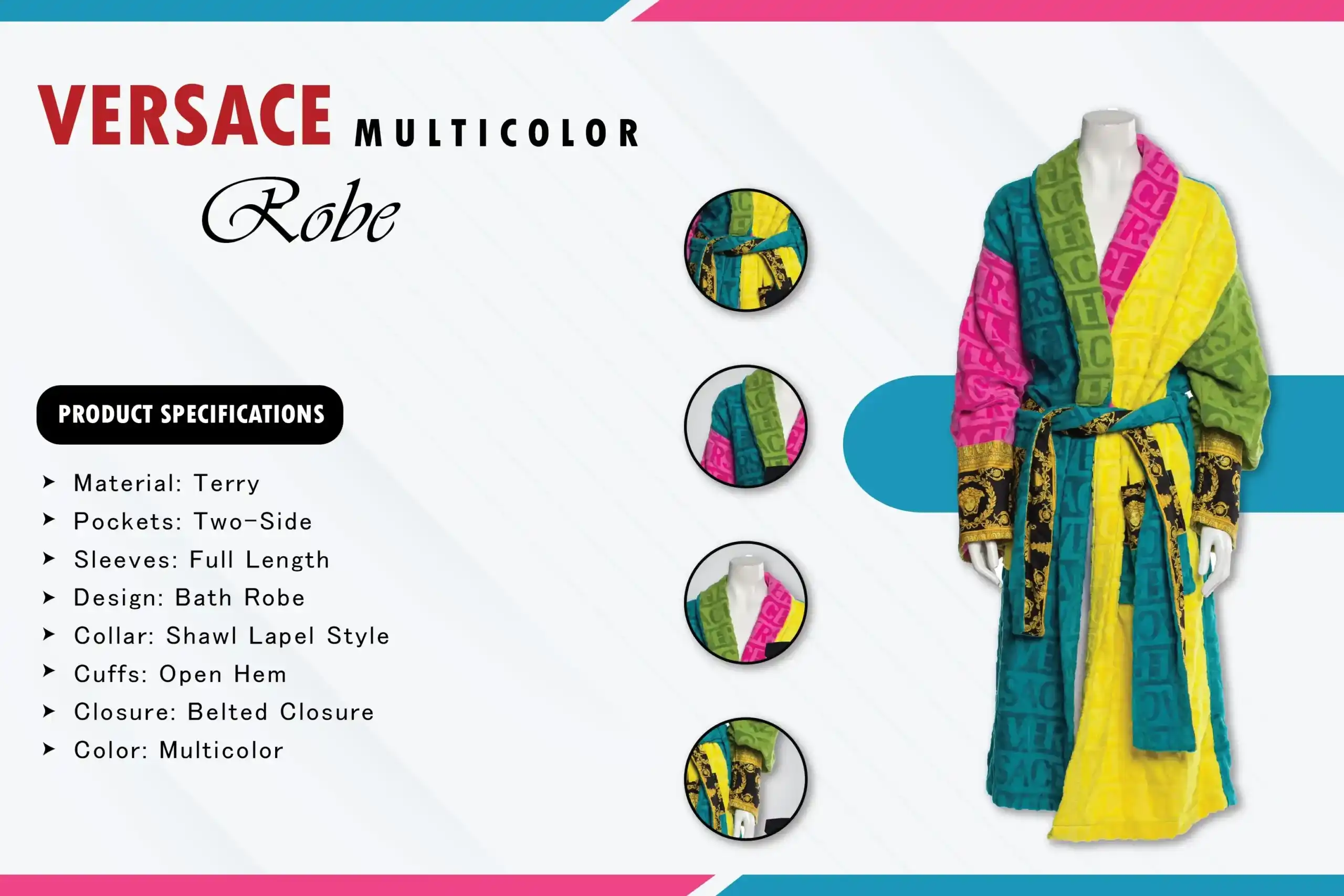 Versace Multicolor Robe - Infographic Image