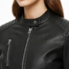 Women Meadowlark Cafe Racer Leather Jacket