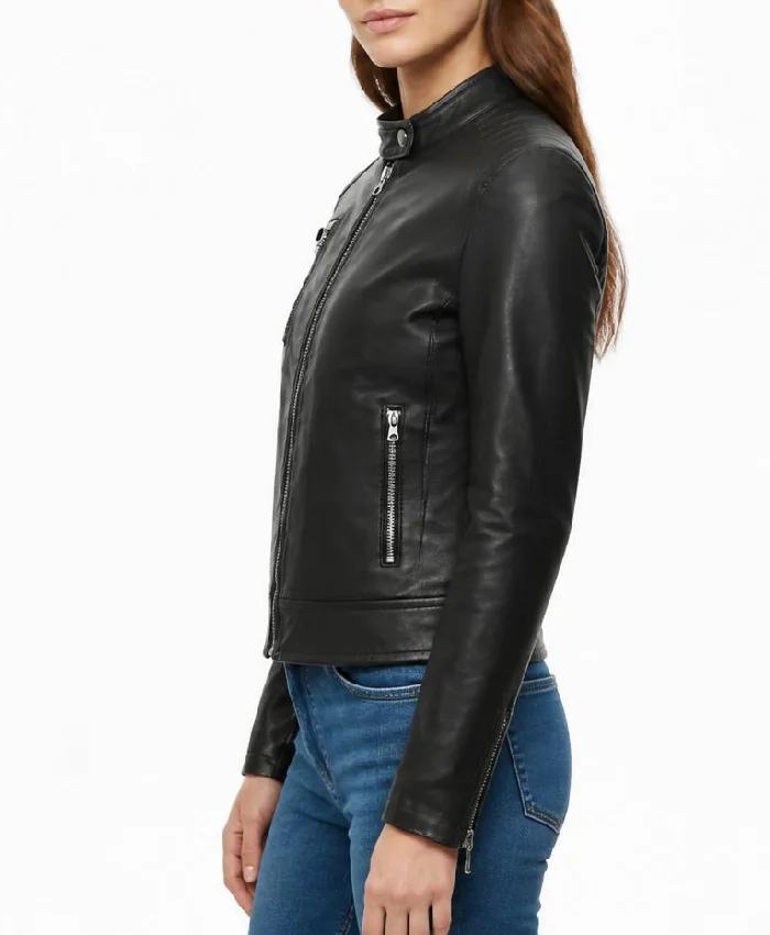 Womens Meadowlark Cafe Racer Leather Jacket