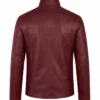 Burgundy Motorcycle Leather Jacket
