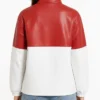 Women Two Tone Cafe Racer Leather Jacket