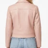 Pink Biker Leather Jacket Women