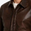 A-2 Aviator Leather Bomber Jacket For Men