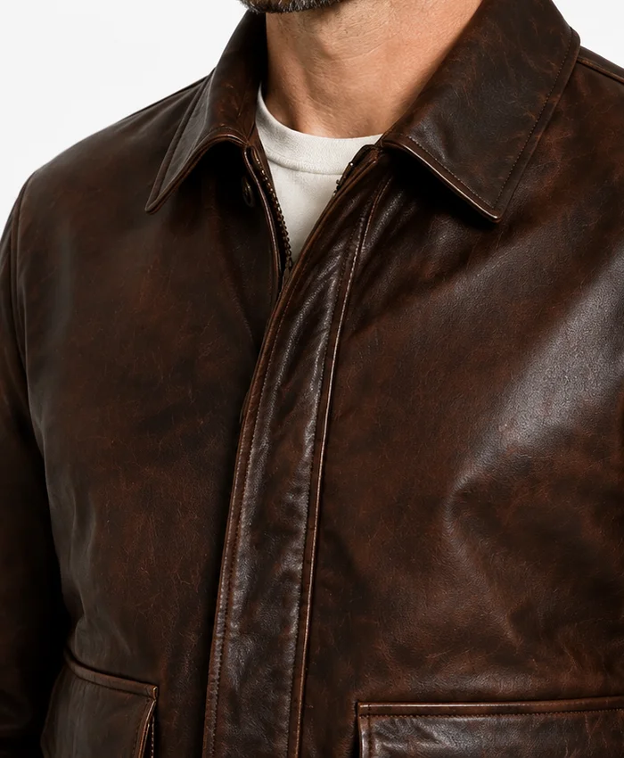 A-2 Aviator Leather Bomber Jacket For Men