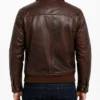 Mens A-2 Aviator Leather Bomber Jacket