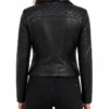 Biker Asymmetrical Black Leather Jacket For Womens