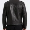 Men's Black Asymmetrical Biker Style Leather Jacket