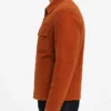 Brown Suede Trucker Jacket Mens