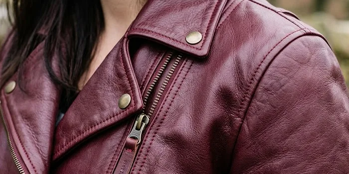 Burgundy leather Jackets Banner