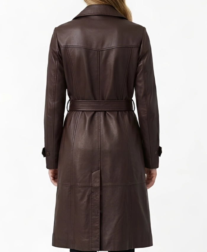Alexis Brown Single Breasted Leather Coat