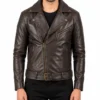 Noah Brown Biker Leather Jacket