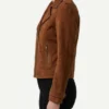 Order Womens Brown Suede Biker Jacket